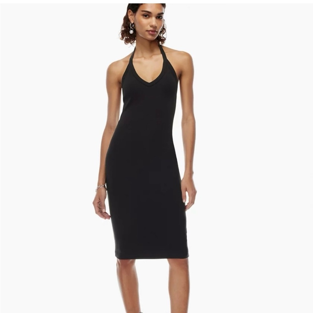White Babaton Alvar Formarib Midi Halter Dress